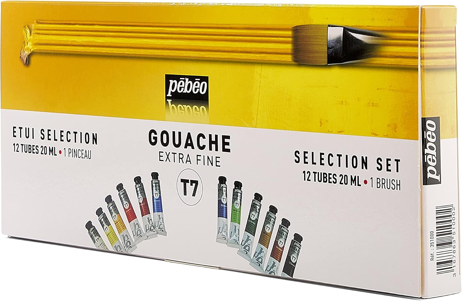 Gouache T7 Extra-Fine Pébéo - étui ouvert