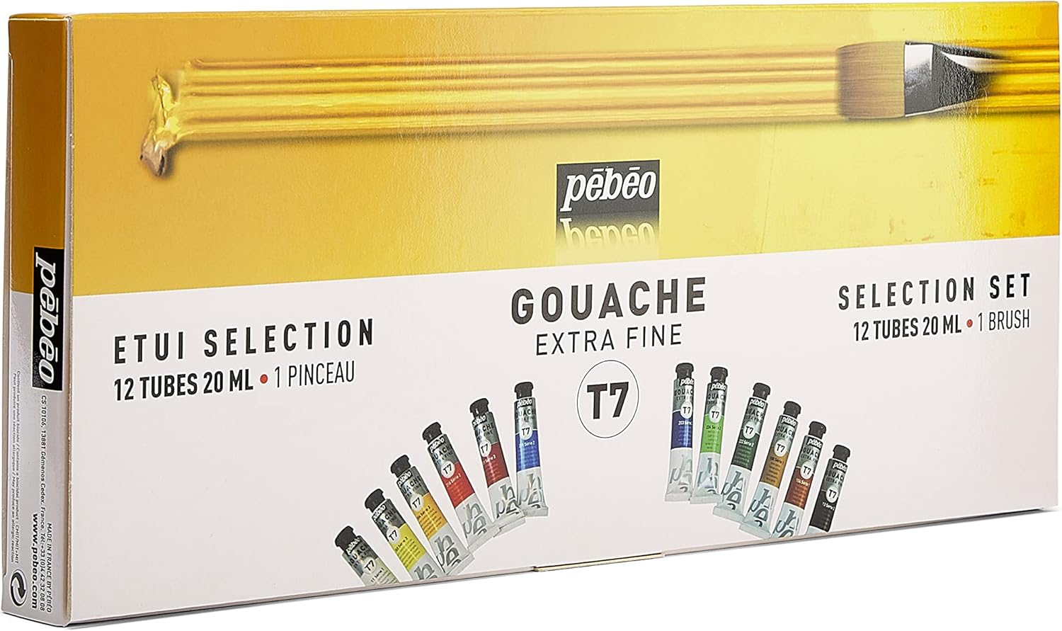 Gouache T7 Extra-Fine Pébéo - résultat sur papier