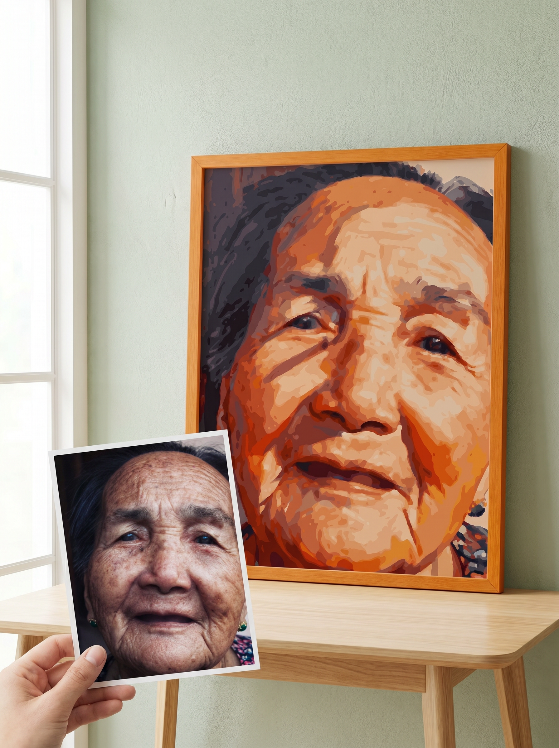 Exemple de réalisation d'une peinture sur papier premium à partir d'une photo