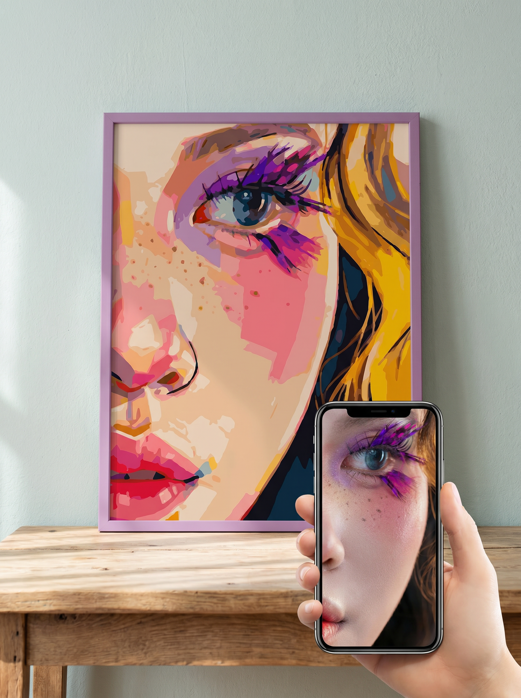 Exemple de réalisation d'une peinture sur papier premium à partir d'une photo