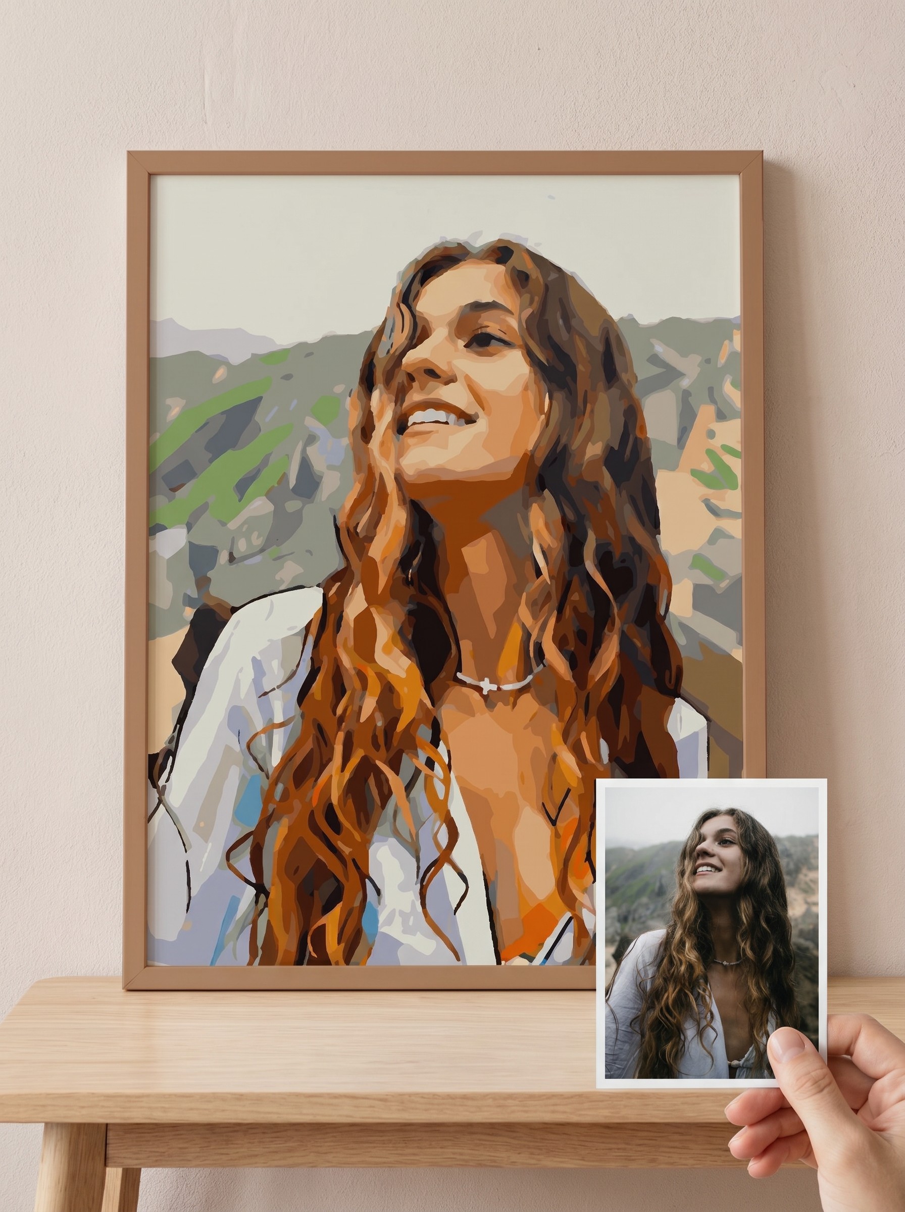Exemple de réalisation d'une peinture sur papier premium à partir d'une photo